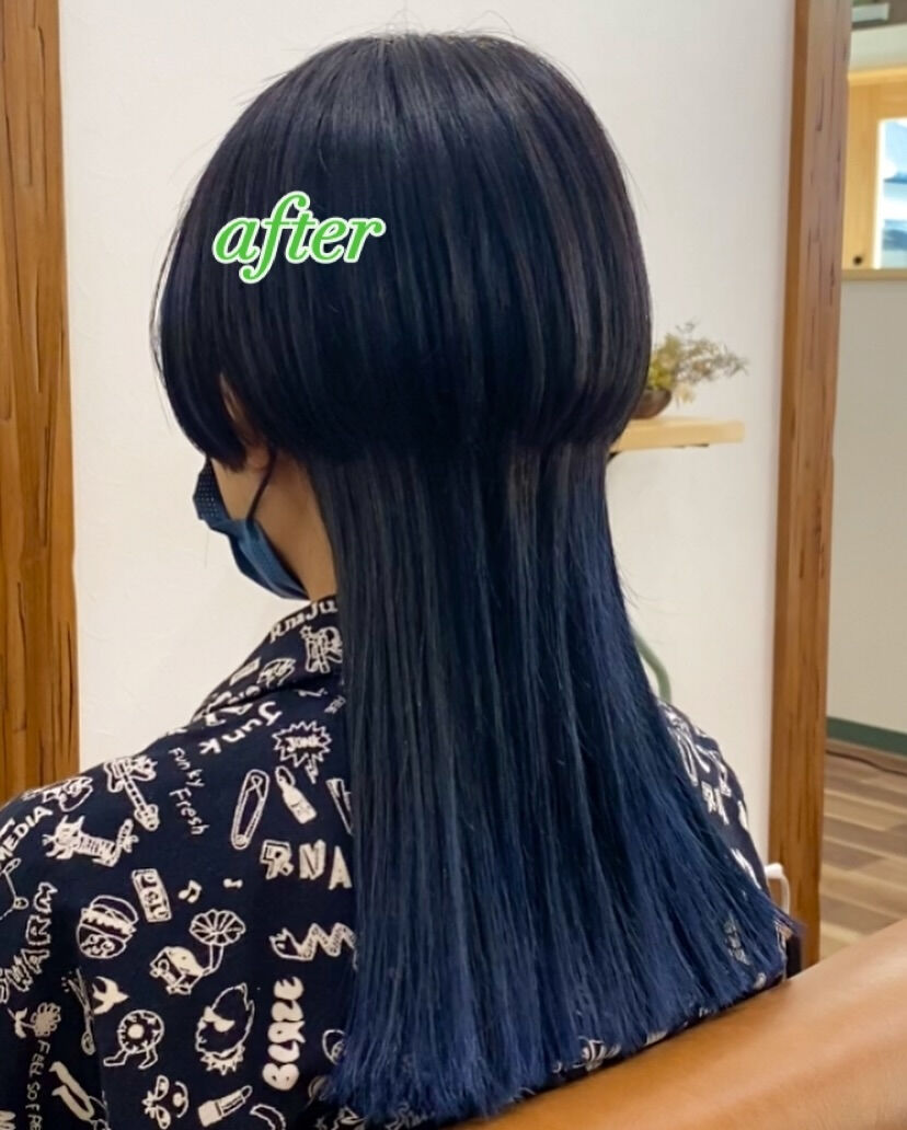 【クラゲヘア×ブルーブラック】